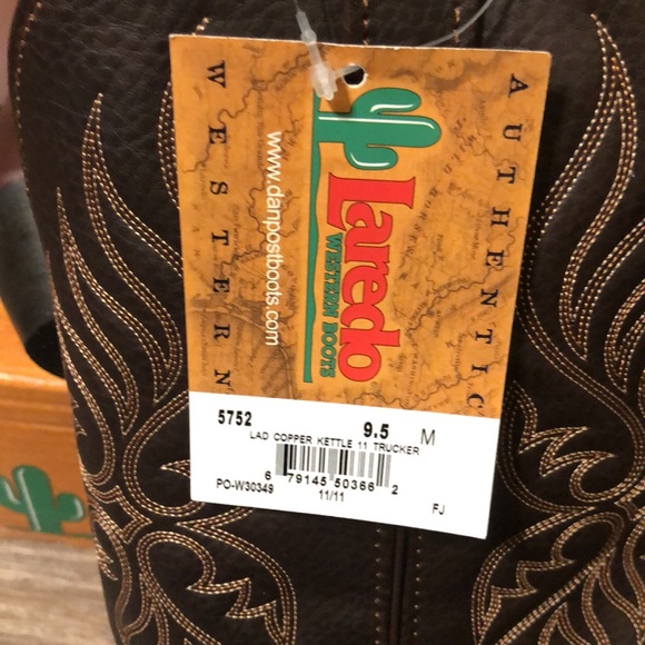 Ladies “NIB” Laredo Size 9.5M Boots Copper Kettle 11 Trucker - Picture 7 of 7